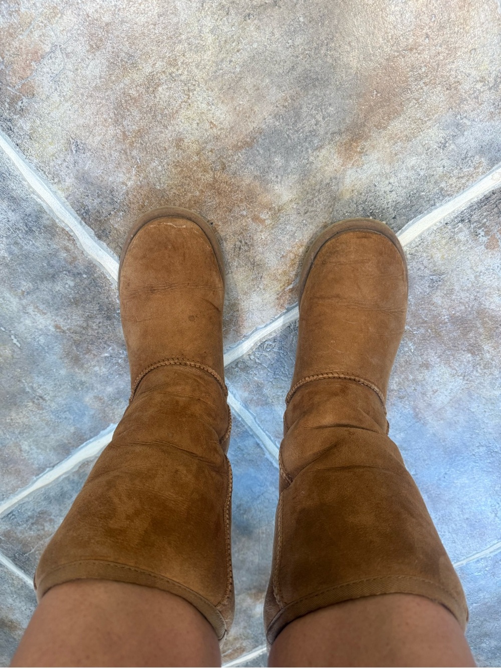 Well Worn UGG Chestnut Suede Tall